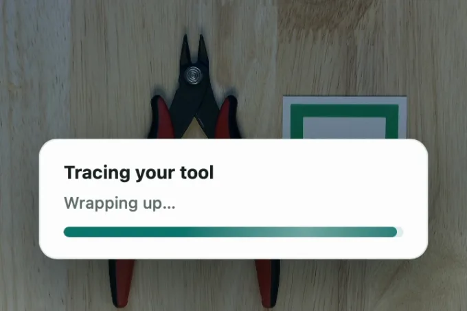 Gridbox Pro tracing the wire cutters from a photo